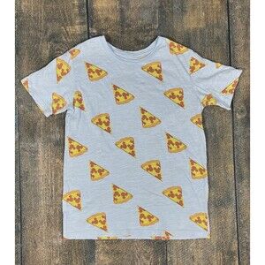 Disney Store Kids Boys Size XL 14 Blue Mickey Pizza T Shirt!